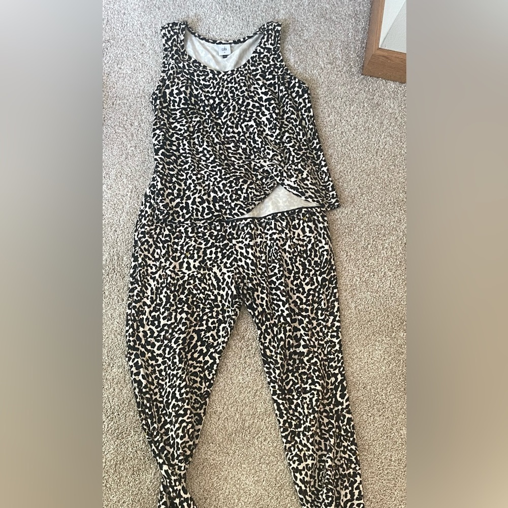 Cabi Jogger Set - Cheetah Print - image 1